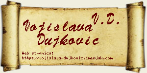 Vojislava Dujković vizit kartica